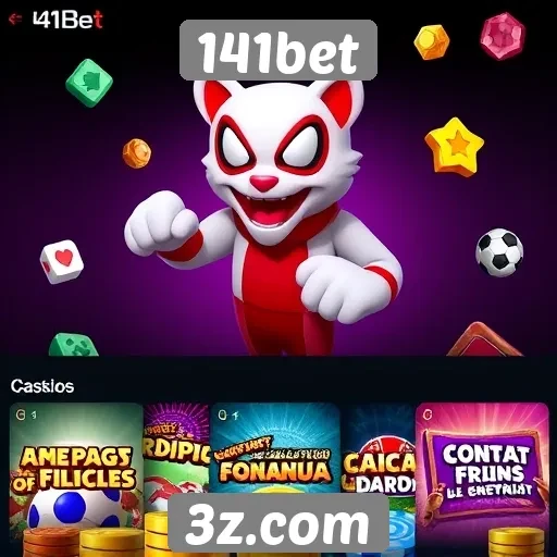 Diversidade de jogos disponíveis na plataforma 141bet